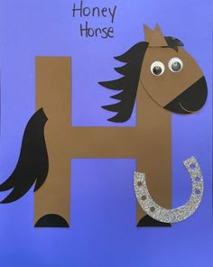 the letter h is for horse made out of construction paper