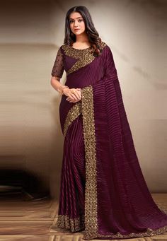 Purple satin silk festival wear saree 354A  Desc:  Color : Purple Fabric : Silk Satin Work : Embroidery Wash Care : Dry clean Sleeve Style : Half Sleeve Long Sleeves : Done only in Custom Stitch Sleeves Lining : Done only in Custom Stitch Bust Size : 32 to 42 Inches Occasion : Wedding   Festival   Christmas   Sangeet   Party Wear   Engagement   Reception. With Express Free Shipping and Custom Stitching, Buy Indian Wedding Party Wear Saree Purple satin silk festival wear saree 354A online in USA, Latest Designer Sarees, Party Wear Saree, Embroidered Saree, Designer Sarees Online, Red Saree, Art Silk Sarees, Trendy Sarees, Wear Saree, Fancy Sarees