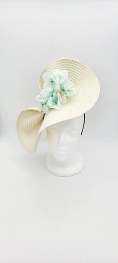 Free EXPRESS 1-2 Day Shipping NOELLE Cream Fascinator Aqua | Etsy Summer Event Cream Fascinator, Spring Garden Party Cream Fascinator, Cream Summer Event Fascinator, Cream Cloche Fascinator For Kentucky Derby, Cream Fascinator, Summer Formal Flower-shaped Fascinator, Navy Fascinator, Ivory Fascinator, Green Fascinator