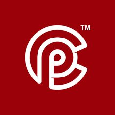 the letter p in white on a red background