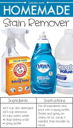 an advertisement for cleaning products with instructions on how to clean them and what to use it