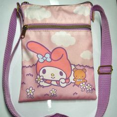 Sanrio My Melody Crossbody Bag - Like Brand New - Pet Free Home - Smoke Free Home Sanrio Bags, Sanrio Bag, Y2k Hello Kitty, Bucket Purse, Sanrio My Melody, Plush Bags, Plush Backpack, Crossbody Tote Bag, Pink Purse