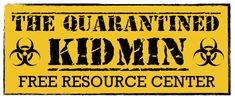 the quaranted kidman free resources center logo with an image of a biohazard