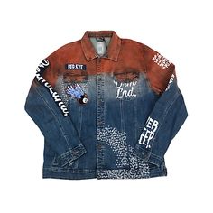 (eBay) Find many great new & used options and get the best deals for Men DREAMLAND Manifest Denim Jacket at the best online prices at eBay! Free shipping for many products! Patchwork Denim Jacket For Streetwear, Urban Patchwork Denim Jacket For Streetwear, Denim Streetwear Outerwear With Patches, Denim Jacket With Patches Long Sleeve, Denim Jacket With Patches And Long Sleeves, Streetwear Patchwork Denim Jacket, Denim Blue Patchwork Jacket For Streetwear, Urban Denim Blue Jacket With Graphic Print, Denim Blue Outerwear With Graphic Print