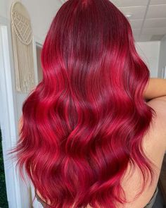 Colored Red Hair, Burgundy Hair Colors, Dark Burgundy Hair Color, Red Hair Ideas, Red Balayage Hair, Red Hair Looks, Cherry Red Hair, Red Hair Inspo