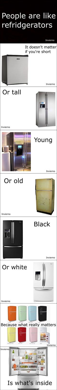 an advertisement for refrigerators and freezers with different types of appliances in it's display