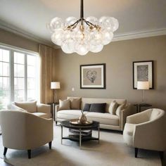 Elevate your space with the mesmerizing Ariya Nordic glass bubble chandelier. This striking design effortlessly commands attention, blending modern aesthetics with timeless sophistication. Illuminate any setting with the included trio of grand E-27 bulbs, provided in the package. Perfect for brand stores, restaurants, cafes, or your dining and living rooms, this chandelier's charm elevates ambiance with luxurious beauty. Key Features: Nordic design stands out effortlessly, drawing attention with its unique style. Perfect for Restaurants, Cafes, Dining Rooms, and Living Spaces. Crafts a captivating ambiance with its splendid finish. A perfect fusion of contemporary aesthetics and enduring grace. The craftsmanship accentuates the charm of any space. Dimensions 9 Bubbles - 3 Bulbs - 23.6" (60 Glass Bubble Chandelier, Bubble Chandelier, Dining And Living Room, Glass Bubble, Bathroom Shop, Nordic Design, Modern Aesthetics, Dining Rooms, Ambient Lighting