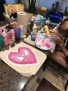 Pink, Spider-Man, heart, too bad, painting, design, art, gift, DIY, fun, to do when you’re bored, Trenton, aesthetic, Koke, Daddy, slayer, Painted Bags Ideas Aesthetic, Tote Bag Design Painting, Creative Tote Bag Design Ideas, Tote Bags Painting Ideas, Tote Bag Ideas Paint, Spiderman Tote Bag, Tote Bag Inspo Paint, Diy Painted Tote Bag, Aesthetic Tote Bag Painting