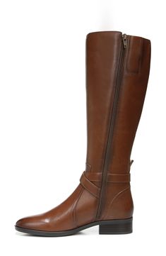 A slender buckle strap wraps around the ankle of a timeless riding boot in smooth leather with signature Contour+ technology for endless comfort. 1 1/4" heel Leather upper/textile lining/synthetic sole Imported Classic Leather Knee-high Boots Medium Width, Leather Wide Calf Knee-high Boots With Buckle Closure, Classic Fitted Boots With Buckle Closure, Classic Calf Leather Boots With Buckle, Classic Boots With Buckle Closure And Medium Width, Classic Leather Knee-high Boots With Buckle Closure, Classic Boots With Buckle Closure, Classic Fall Boots With Buckle Closure, Classic Riding Boots With Buckle Closure