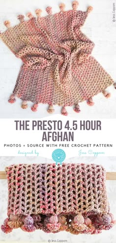 the presto 4 hour afghan with free crochet pattern and instructions to make it