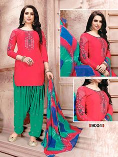 Queen Of Patiala Collection | www.gosmartonline.in Call or whatsapp on  7776911411 पटियाला सलवार, Patiala Salwar Kameez, Light Red Color, Fancy Print, Unstitched Dress Material, Fashion Curvy, Cotton Dress Material, Pakistani Salwar Kameez