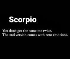 the text scorpio is written in white on a black background