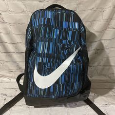 New Kids Nike Backpack Brasilia School Bag Blue Dimension Approx 16” X 12” X 5” Thanks For Looking. Blue Backpack For Students, Blue Rectangular Backpack For Students, Blue School Bag With Adjustable Strap, Blue Softback Student Backpack, Blue Bags For Back To School, Blue Rectangular Backpack, Functional Blue Backpack Bag, Blue Functional School Backpack, Functional Blue Backpack