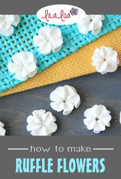 how to make ruffle flowers out of cake icing and marshmallows