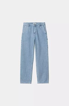 Carhartt WIP W' Pierce Pant Straight | Carhartt WIP Women Carhartt, Carhartt Wip, Pants Straight, Contrast Stitch, Denim Blue, Blue Stone, Blue Denim, Mom Jeans, Peanut