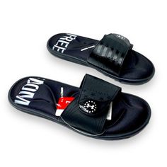 Under Armour Freedom Ignite Black And White Slip On Sandals 4d Foam Cushioned Footbed Adjustable Front Straps New With Tags Black Closed Toe Sport Sandals For Beach, Black Non-slip Sandals For Vacation, Black Round Toe Sport Sandals For Vacation, Black Non-slip Sport Sandals For Vacation, Black Non-slip Sandals For The Beach, Black Slip-on Sport Sandals For Vacation, Black Open Toe Sport Sandals For Beach, Black Flat Sport Sandals For Beach, Black Non-slip Flip Flops For Vacation