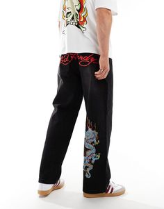 Jeans by Ed Hardy Every wardrobe deserves denim Baggy fit Branded design Regular rise Belt loops Five pockets Ed Hardy Jeans, Leopard Print Baby, Maxi Dress Prom, Brunch Outfit, Maxi Dress Trend, Swimwear Sale, Ed Hardy, Hoodies For Sale, Petite Maternity