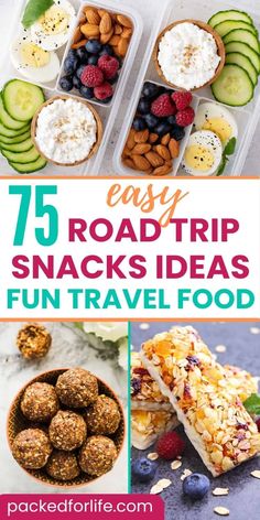 the top ten road trip snacks that are packed in plastic containers and ready to be eaten