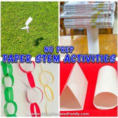 Discover some fascinating, no prep, STEM activities and challenges you can do with your students using paper! Engineering, math and science. No Prep Stem Activities, Activities With Paper, Low Prep Stem Challenges, Paper Bridge, Elementary Stem Activities, Easy Stem, Steam Challenges, Stem Engineering, Stem Elementary