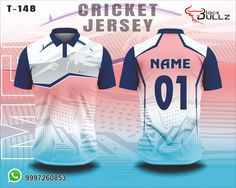 the cricket jersey is designed to match the team's name and number on it