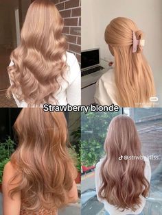 Chinese Hair Color, Summer Color Hair Ideas, Barbie Hair Color, Strawberry Blonde Hair Color, Types Of Hair