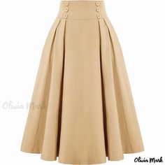 Olivia Mark - Womens Renaissance-inspired Monochrome Long Skirt for Performance Long Sleeve Blouse Designs, Vintage Pleated Skirt, Elegant Midi Skirt, Comfortable Maxi Dresses, Midi Skirt Casual, Long Fitted Dresses, Midi Skirt With Pockets, Leather Pleated Skirt, High Waisted Pleated Skirt