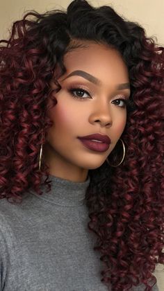 Are You Ready for Dark Chocolate Waves on Dark Skin? 🌊 Hair Colors Dark, Hair Colors For Black Women, Colors For Black Women, Dark Fall Hair, Hair Today Gone Tomorrow, Perfect Hair Color, Curly Crochet Hair Styles, Colors For Dark Skin, Hair Things