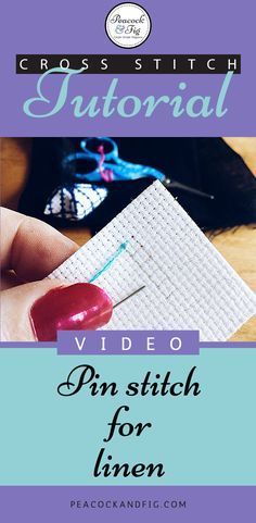 the video is showing how to use pin stitch