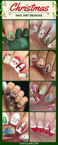 31 Christmas Nail Art Design Ideas Nagel Stamping, Christmas Nail Art Designs, Holiday Nail Art, Xmas Nails, Christmas Nail Designs, Christmas Nail, Christmas Nail Art, Nail Art Inspiration, Fancy Nails