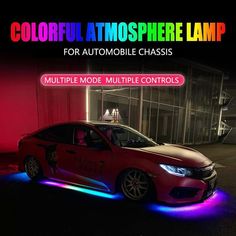 Multicolor Waterproof Car LED Underbody Light - MaviGadget 2018 Honda Accord Sport, Led Light Installation, 2018 Honda Accord, Bentley Gt, Pink Car Accessories, Honda Accord Sport, China Lights, Jeep Car, Light App