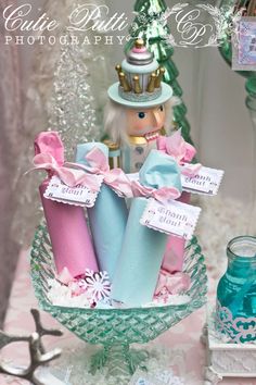 a table topped with lots of wrapped presents