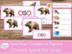 spanish worksheets with pictures of bears and birds