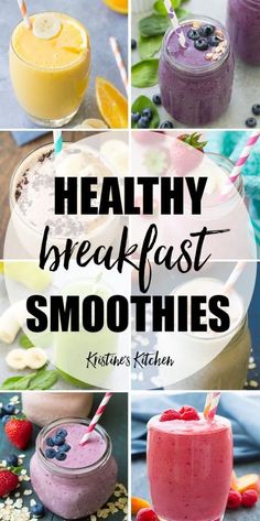 healthy breakfast smoothies Smoothie Fruit, Breakfast Easy, Breakfast Low Carb, Healthy Smoothie Recipes, Skipping Breakfast, Breakfast Smoothie Recipes, Make Breakfast