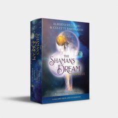 the shaman's dream oracle book on a white background with space and stars