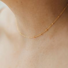 Layering Jewelry, Clean Sterling Silver, Fine Gold Jewelry, 16 Inch Necklace, Gold Bond, Morning Dew, Dew Drops, Classic Necklace, Gold Filled Ring