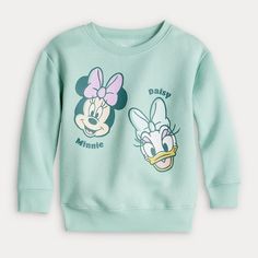 Give her wardrobe an oh-so-cute refresh with this toddler girls' Minnie Mouse and Daisy Duck graphic sweatshirt from Jumping Beans. ©DisneyGive her wardrobe an oh-so-cute refresh with this toddler girls' Minnie Mouse and Daisy Duck graphic sweatshirt from Jumping Beans. ©Disney Click on the BABY PRODUCTS & CLOTHES GUIDE to find everything you need to keep your baby healthy and happy!FEATURES Crewneck Long sleeves Disney graphic on chest Fleece constructionFABRIC & CARE Cotton, polyester Machine Toddler Minnie Mouse Outfit, Minnie Mouse And Daisy Duck, Clothes Guide, Duck Graphic, Disney Tee Shirts, Minnie Mouse Girl, Disney Tees, Daisy Duck, Girls Fleece