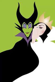 maleficent and villain from the animated disney movie