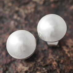 Silver stud earrings, 'Satin Circles' - Brushed Silver Artisan Crafted Stud Earrings from the Andes Sterling Silver Stud Earrings, Silver Stud Earrings, Sterling Silver Studs, Sterling Silver Earrings Studs, Silver Earrings Studs, Circles, Silver Tone