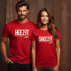 Sheez-It Heez-It matching Tshirts for couples, Valentines Gift for Him and Her,Anniversary gift,Birthday gift for him,Christmas gift for him PRODUCTION TIME: 1-2 days (Usually 1 day) SHIPPING TIME: 1-2 days (Usually 1 day) PRODUCT DESCRIPTION: Bella Canvas Unisex T-shirt Super soft cotton and excellent quality. 100% Soft cotton for solid colors Light fabric (4.2 oz/yd² (142 g/m Runs true to size Unisex Bella + Canvas 3001 🐋 Product Contents 🐋 Solid colors: 100% Cotton. Heather colors: 52% Cotton + 48% Polyester. 🐋Care Instructions🐋 DO Inside out before washing, DO warm/cold machine wash, DO NOT bleach, DO NOT dry clean, DO NOT iron directly onto the design. 🐋Returns🐋 All items are made-to-order. So, I can't accept returns unless they arrive damaged or defective. 🙏Thank you for suppo Pink Girl Birthday, Matching Tshirts, Rainbow Family, Christmas Gifts For Him, Valentines Gifts For Him, Cotton Gifts, Birthday Gift For Him, Family Shirts, Pink Girl