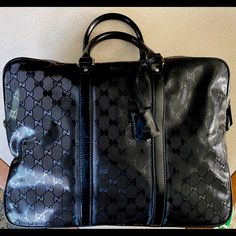 Never Used Or Carried. Purchased From Saks Fifth Avenue A Couple Years Ago And Just Left In Its Dust Cover, Comes With Lock And Two Keys But No Shoulder Strap. It Is Basically “New” Currently Listed On Gucci’s Website For $2400 Elegant Pre-owned Travel Bags, Black Designer Gucci Bag, Luxury Pre-owned Bags, Black Gucci Bags For Formal Occasions, Elegant Black Gucci Bag, Work Bags Laptop, Convertible Tote Bag, Gucci Vintage Bag, Vintage Briefcase