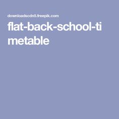 the text flat - back school - it metalle is shown in white on a blue background