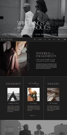 the website design for wedding and bridals