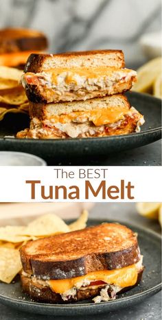 the best tuna melt grilled cheese sandwich