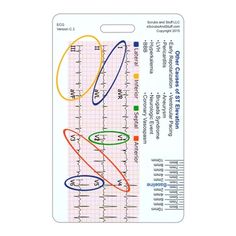 the back side of an identification card with different colored circles and numbers on it,