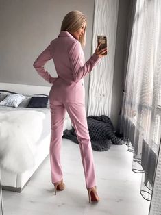 Women Jacket Pants Suit Pantsuit Chic Oficial Interview - Etsy Russia Fitted Long Sleeve Sets For Business Casual, Slim Fit Long Sleeve Office Sets, Office Lady Long Sleeve Business Casual Sets, Long Sleeve Office Sets With Pockets, Business Casual Long Sleeve Sets, Winter Workwear Stretch Sets, Stretch Winter Workwear Sets, Stretch Sets For Winter Workwear, Office Lady Long Sleeve Pantsuit