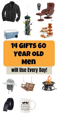 This is the ultimate gift guide for 60 year old men. These gifts are perfect for older men, be it Christmas, Father's Day, Anniversary or Birthday. Delight your brother, husband, dad or grandpa. Gift for Him| Gift for Old Men | Gifts for dads | Gifts for Granddads| Dad Birthday Gift, 60th Birthday, Wedding Anniversary