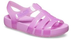 The new Kids' Isabella Sandal features cupped Croslite™ footbeds and fun, expressive straps, giving every step sink-in comfort that feels like a day at the beach. This version features translucent Jelly straps. The new Isabella sandal makes sunny day style even more comfortable.  Kids’ Isabella Jelly Sandal Details:    • Translucent Jelly straps  • Cupped footbeds for sink-in comfort   • Soft TPU upper with unique strap design for comfort and fit   • Adjustable hook and loop closure for a better Casual Clear Sandals For Summer, Adjustable Playful Jelly Sandals For Summer, Playful Adjustable Jelly Sandals For Summer, Adjustable Pink Jelly Sandals For Beach, Adjustable Strap Jelly Sandals For Summer, Pink Adjustable Fit Sandals For Summer, Pink Sandals With Adjustable Fit For Summer, Adjustable Plastic Jelly Sandals For The Beach, Playful Jelly Sandals For Summer Beach