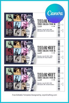 Printable  Taylor Swift The Eras Tour Tickets Getting Taylor Swift Tickets, Taylor Swift Ticket Printable, Taylor Swift Concert Tickets Printable, Eras Tour Ticket Printable, Taylor Swift Eras Tour Ticket Printable, Taylor Swift Concert Ticket Gift Ideas, Taylor Swift Surprise Tickets, Taylor Swift Invitation Template, Taylor Swift Care Package