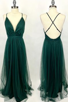 Straps Dark Green Tulle A-line Full Length Bridesmaid Dress Green Boho Bridesmaid Dress, Boho Green Bridesmaid Dresses, Forest Green Bridesmaid Dresses Fall, Emerald Green Bridesmaid Dresses Fall, Deep Green Bridesmaid Dresses, Dark Green Bridesmaid Dresses Fall, Burgundy Bridesmaid Dresses Lace, White Bridesmaid Dresses Long, Bridesmaid Dresses Lace Top