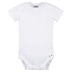 5-Pack Baby Neutral White Onesies® Brand Premium Bodysuits Casual Stretch Bodysuit For Playwear, Gender-neutral Cotton Bodysuit For Playwear, Stretch Cotton Onesie For Playwear, Cotton Ribbed Solid Bodysuit, Cotton Ribbed Solid Color Bodysuit, White Short Sleeve Cotton Bodysuit, Unisex Cotton Short Sleeve Bodysuit For Spring, Cotton Ribbed Onesie In Solid Color, Spring Stretch Cotton Onesie